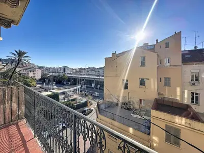 a view of a city from a balcony at 66m2 Cosy appartement avec garage in Cannes