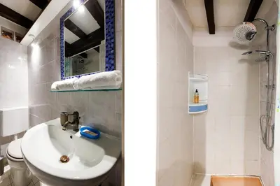 a bathroom with a sink and a shower at Immogroom - 2 Bedroom - Close to citycenter in Cannes