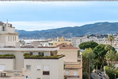 a view of a city with buildings at Studio in a Prestigious Residence Close to the City Centre in Cannes