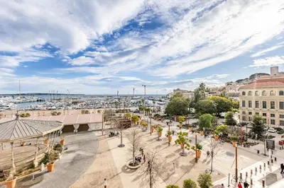 an aerial view of a city with a harbor at 2 chambres-BALCON-VUE MER-FELIX FAURE A2B231 in Cannes