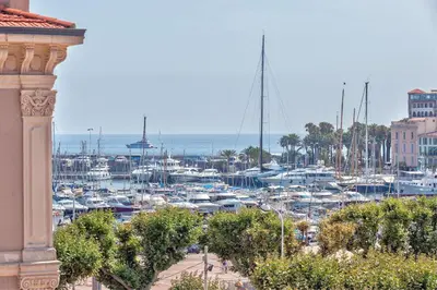 a view of a harbor with boats in the water at DUPLEX 2 chambres -TERRASSE Vue MER-FELIX FAURE A2B024 in Cannes