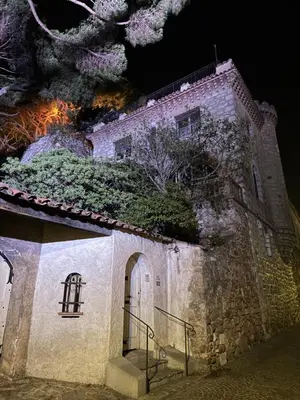 an old stone building with a tree on top of it at Très Bel appartement proche plage et palais du festival in Cannes