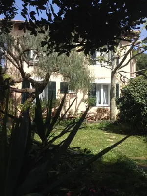 a house with a tree in the yard at Villa Prétorina in Cannes