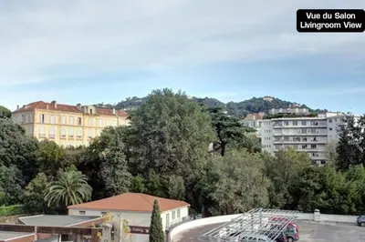 a view of a city with buildings and trees at Coeur de Cannes - 2 pièces moderne in Cannes
