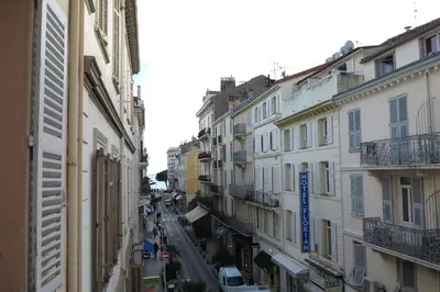 a view of a city street with buildings at Viva Riviera - 5 Rue Commandant André in Cannes