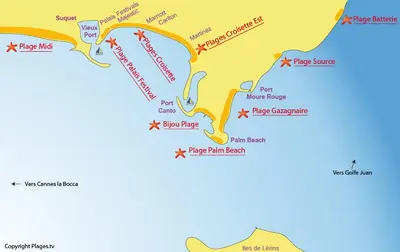 a map of the key west resort and club at Appartement Residence Athena in Cannes