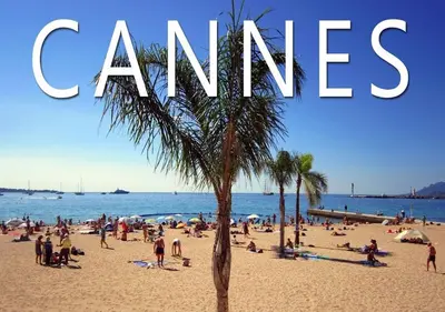 a group of people on a beach with the words cares at Central Park Apartment in Cannes