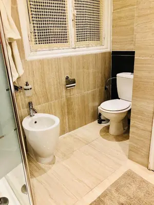 a bathroom with a toilet and a sink at Apartment 3 Pieces in Cannes