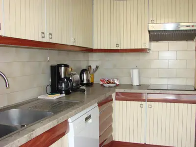 a kitchen with a sink and a counter top at Cannes Sea View in Cannes