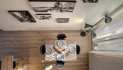 a room with wooden flooring and two toilets at Loft de standing Cannes in Cannes