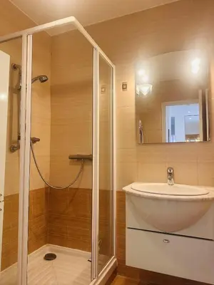 a bathroom with a sink and a shower at One bedroom apartment in the center of Cannes, next to the Carlton, a few meters from the Croisette - 367 in Cannes