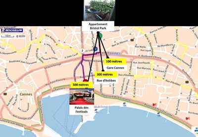 a map of the city of madrid and its attractions at Bristol Park - parking - 5mn walk from Palais des Festivals in Cannes