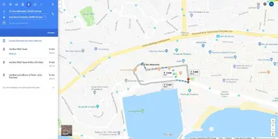 a screenshot of a google maps page with a map at Studio Elly in Cannes