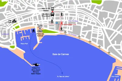 a map of the shoreline of the gulf of cortez at Cannes - Modern balcony flat perfect location in Cannes