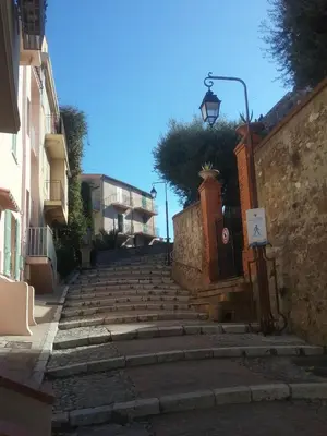 a group of stairs leading up to a building at Studio à 2 pas du Palais in Cannes