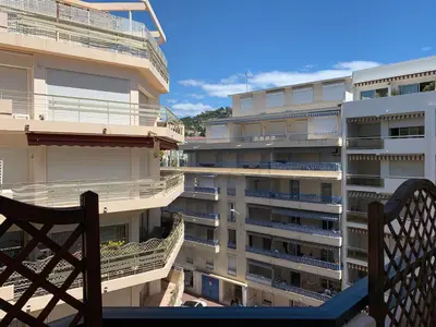 a view from the balcony of a building at Cannes Apartment 3 mins from the beach in Cannes