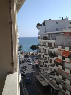 a view of a city street and a building at Croisette View Lux Flat Cannes in Cannes
