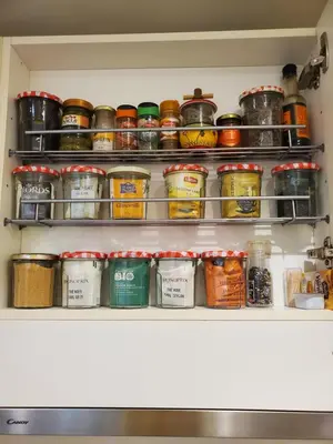 a pantry filled with lots of different types of food at Le Tivoli in Cannes
