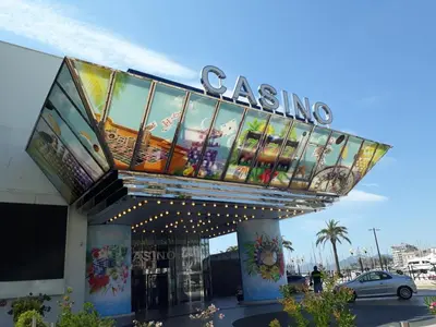 a building with a sign on top of it at Croisette carre d'or in Cannes