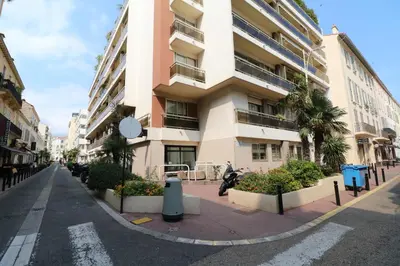 an apartment balcony with a view of a building at 2 bedroom, 2 bathrooms, 2 mins from the Croisette, Monod 348 in Cannes