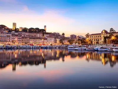 a harbor in a city with boats in the water at Apartment Riviera Park-1 by Interhome in Cannes