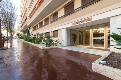 an empty street in front of a building at Superb 1 bedroom appartement - close to Croisette in Cannes