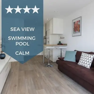 Haven of Peace 1-Br Terrace with Sea View & Pool