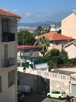 a view of a city from a building at Résidence Le Suquet in Cannes