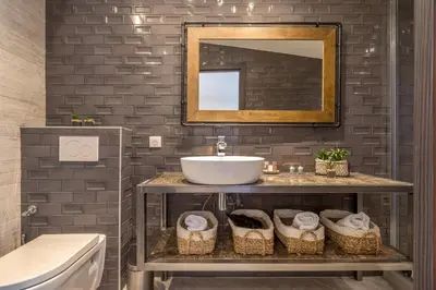 a bathroom with a sink and a mirror at Residence Provencal - Luxurious - 300m Palais - LRA CANNES in Cannes
