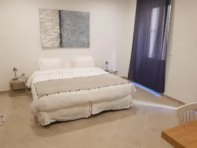 a bedroom with a large bed in a room at Hotel Cannes Croisette in Cannes
