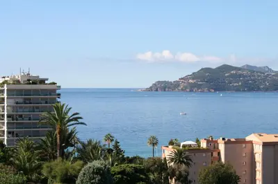 a view of a large body of water with buildings at Appartement vacances cannes in Cannes