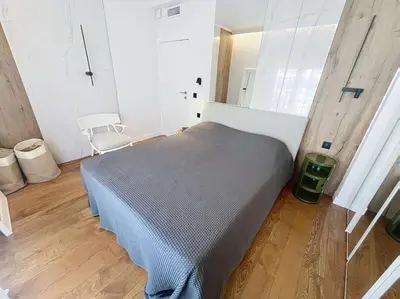 a bedroom with a bed in a room at Fantastic penthouse 3 bedroom Croisette 406 in Cannes
