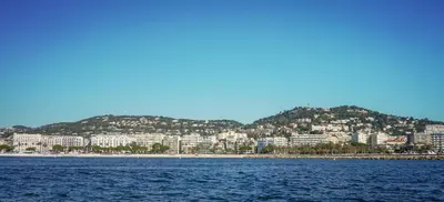 a view of a city from the water at Blvd De La Croisette 82A, Cannes, La Réale in Cannes