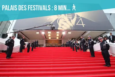 a group of men in suits standing on a red carpet at Relaxhome - Hypercentre - Clim - Netflix in Cannes