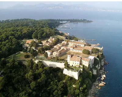 an aerial view of an island in the water at Brand new 2 BR Gambetta Fully Renovated 2021- 5 mns Palais by Olam Properties in Cannes