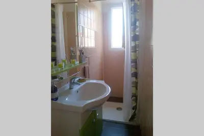 a bathroom with a sink and a shower at CANNES in Cannes