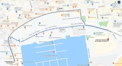 a map of the city of dublin with landmarks at Studio Léa in Cannes