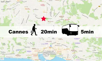 a man walking on a map next to a van at Magnifique appartement le Cannet,Cannes, Parking, Wifi in Le Cannet