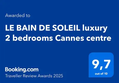 a blue sign with the words le balle social luxury bedroom casinos games centre at LE BAIN DE SOLEIL luxury 2 bedrooms Cannes centre in Cannes
