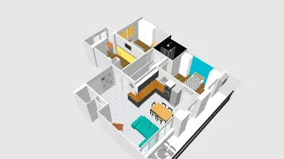 a illustration of a floor plan at 4P Modern & Secured Parking in Le Cannet