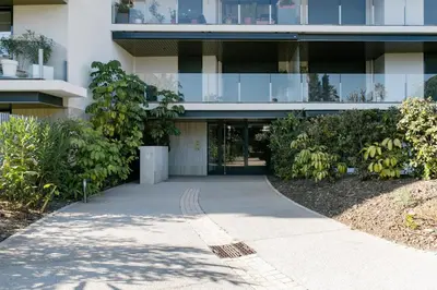 a building with a walkway in front of it at LE BOREAL penthouse avec terrasse et vue panoramique spectaculaire sur la ville in Cannes