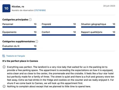 a screenshot of a page of a webpage with a line graph at Studio 30 M2 Hyper centre, Neuf, Parking Gratuit, 3 Étoiles in Cannes