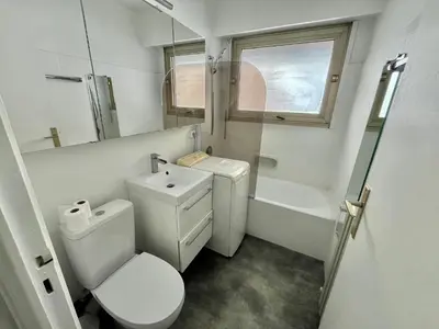 a small bathroom with a toilet and a sink at Branly 3, by Welcome to Cannes in Cannes