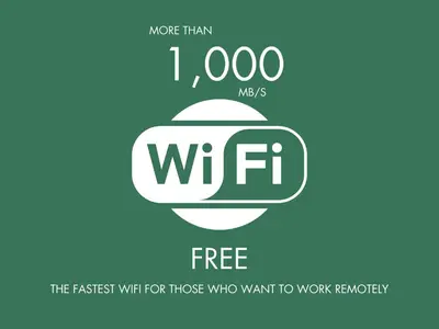 a logo for the fastest wifi for those who want to work remotely at LB Vacation Rentals I Cute Affordable 1-Br Minutes From Cannes Center in Cannes