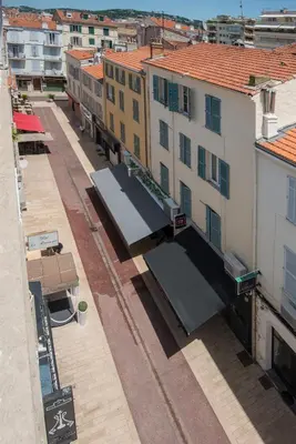 an overhead view of a city street with buildings at O Carré Croisette Cannes in Cannes