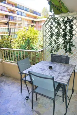 a shower with a glass door in a bathroom at Studio Cannes center next to Croisette and rue d'Antibes in Cannes