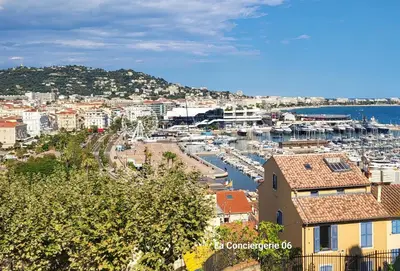 a view of a harbor with boats in the water at CANNES STUDIO - wifi, clim in Cannes