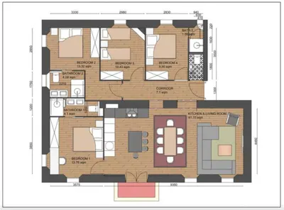 a floor plan of a house at Villa Maiffret 1 in Cannes
