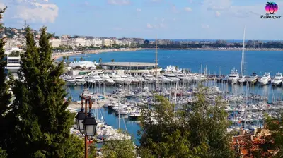 a marina filled with lots of boats in the water at Appartement proche Croisette & Carlton By Palmazur in Cannes