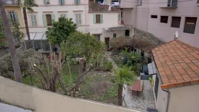 an aerial view of a garden in a city at Les Tambourins Studio 19 - 3 étoiles in Cannes
